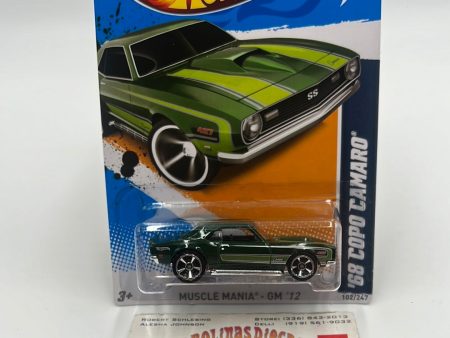 2012 Hot Wheels Muscle Mania 68 Copo Camaro Green 102 247 3C Discount