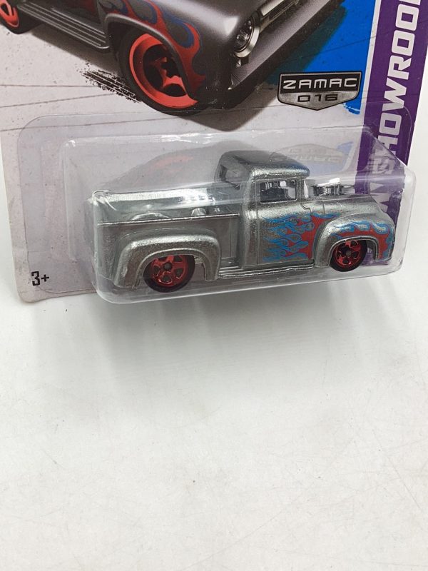 2013 Hot Wheels #211 Custom 56 Ford F-100 Zamac #16 For Discount