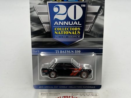 2020 Hot Wheels 20th Annual Collector Nationals ‘71 Datsun 510 Low Number 209 5000 For Sale