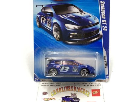 2010 Hot Wheels #120 Scirocco GT 24 blue pink window VHTF all stars Hot on Sale