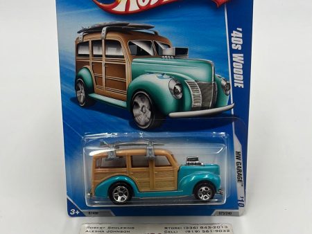 2010 Hot Wheels HW Garage ‘40s Woodie Light Blue 73 240 33E Discount