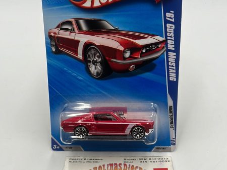 2010 Hot Wheels Nightburnerz ‘67 Custom Mustang Red Keys to Speed 95 240 23G on Sale