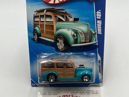 2010 Hot Wheels HW Garage ‘40s Woodie Light Blue *Backwards Roof Rack* 73 240 Supply