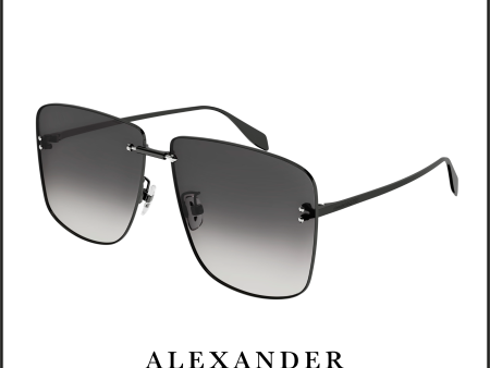 Alexander Mcqueen AM0343S-001 Unisex Sunglasses Fashion