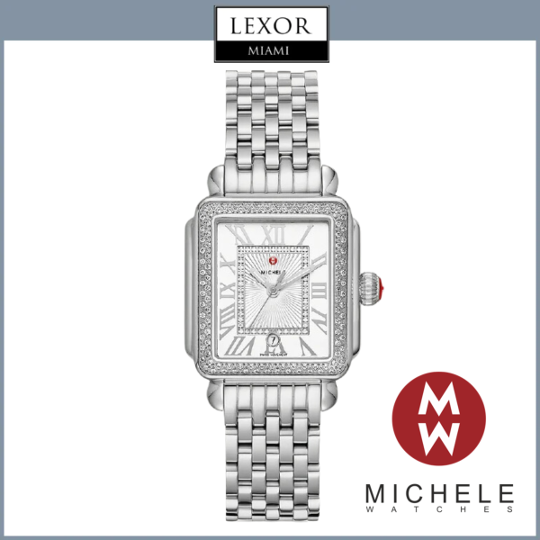 Michele MWW06G000001 Deco Madison Mid Stainless Diamond Women Watch Discount