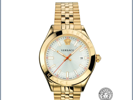 Versace VEVK00720 Hellenyium Gold Stainless Steel Strap Men Watches For Sale