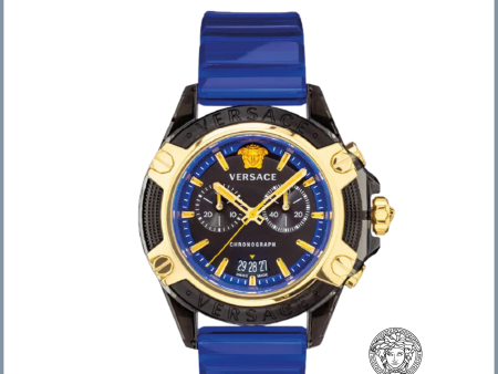 Versace VEZ700521 Icon Active Chronograph Blue Strap Men Watches Online Sale