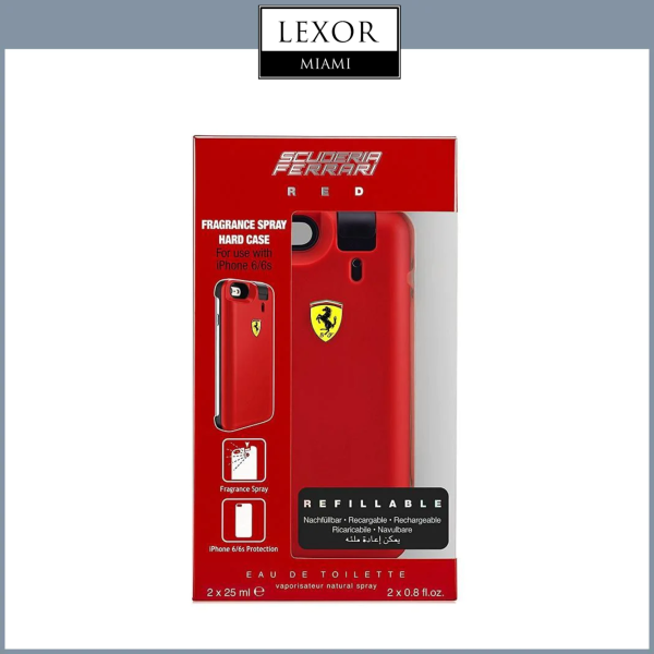 Scuderia Ferrari Red Iphone 6 6S Case with 0.8oz. EDT Spray for Men on Sale