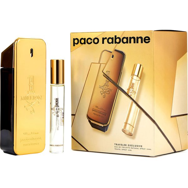 Paco Rabanne 1 Million 3.4 EDT Spray + 0.68 EDT Spray 2 pc Men Set Online Sale