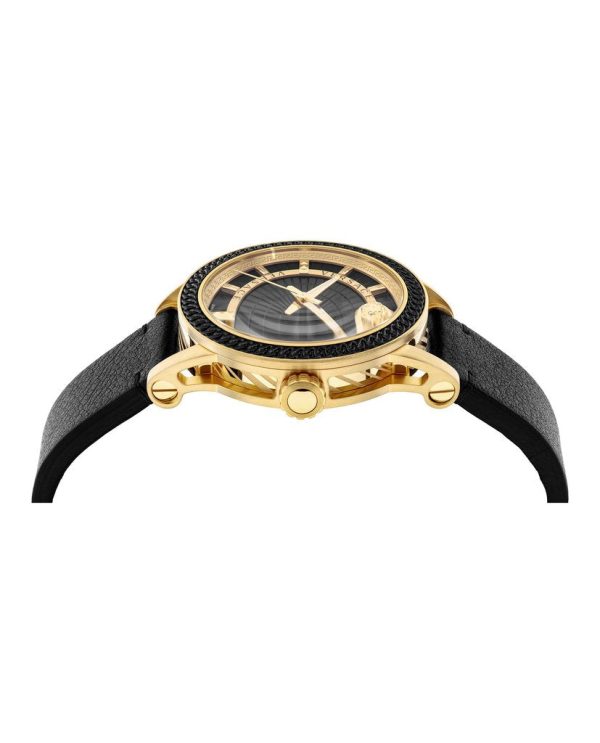 Versace VEPO00320 Code Black Leather Strap Men Watches Online