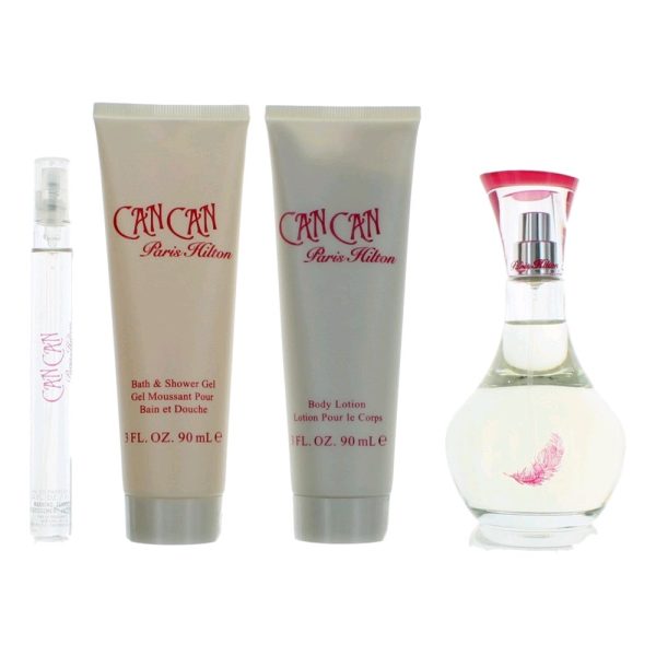 Paris Hilton Can Can 3.4 EDP L+ 3.0 Body Lotion+ 3.0 Shower Gel Gift Set for Women Supply