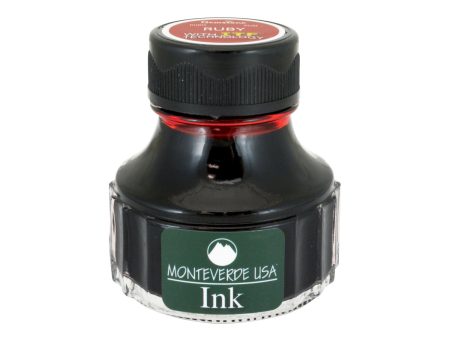 Monteverde Gemstone Ruby Ink Bottle, Red - 90ml Online now