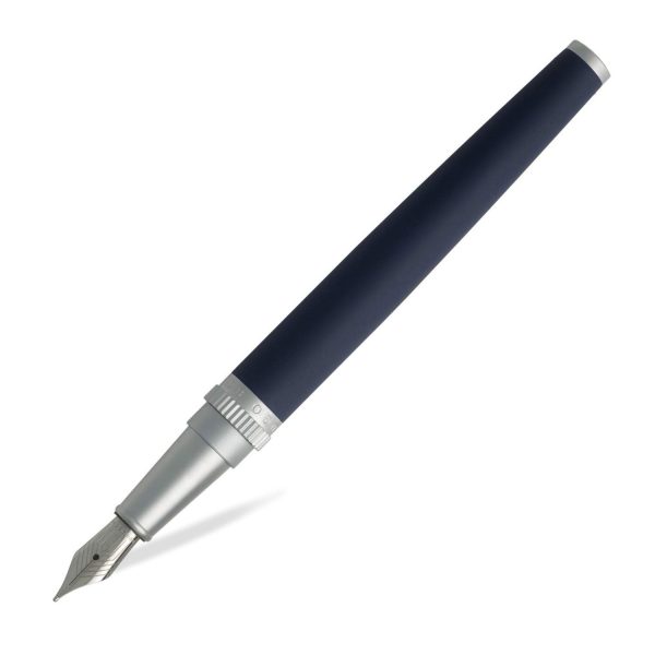 Hugo Boss Gear Fountain Pen, Blue - Steel Nib Online Sale