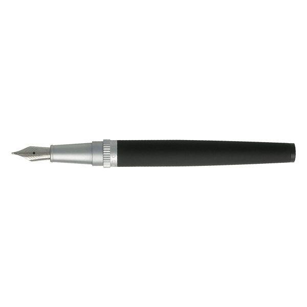 Hugo Boss Gear Fountain Pen, Black - Steel Nib Discount