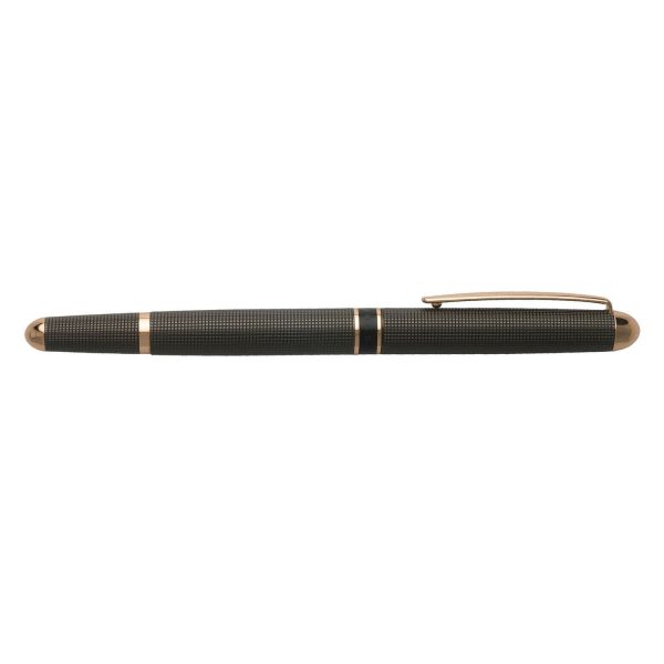 Hugo Boss Grid Roller Ball Pen, Dark Grey Fashion