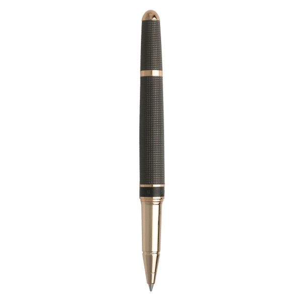 Hugo Boss Grid Roller Ball Pen, Dark Grey Fashion