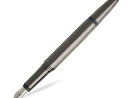 Hugo Boss Level Fountain Pen, Grey - Steel Nib For Discount