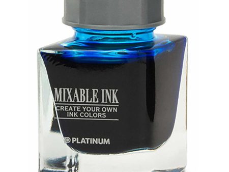 Platinum Mixable Aqua Blue Ink Bottle, Light Blue - 20ml For Sale