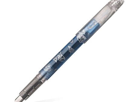 Platinum Preppy Wa Limited Edition Fountain Pen, Reishigumo (Blue) - Steel Nib on Sale